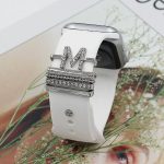 5pcs / Set 21mm Width Smart Watch Band Letter Decorative Ring Metal Accessories, A, B, C, D, E, F, G, H, I, J, K, L, M, N, O, P, Q, R, S, T, U, V, W, X, Y, Z – Bild 3