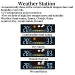 Digital Wall Clock Weather Station Forecast TEMP Humidity 2 Alarm Table Clock With Remote Control – Bild 6