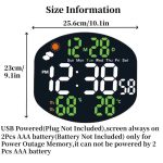 Digital Wall Clock Weather Station Forecast TEMP Humidity 2 Alarm Table Clock With Remote Control – Bild 8