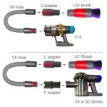 Vacuum Cleaner Dusting Streak Free Soft Brush Replacement Accessory Set, 32mm Soft Brush, 32mm Soft Brush+Connector For Dyson V8, 32mm Soft Brush+DC Connector, 32mm Soft Brush+35mm Connector, 32mm Soft Brush+Connector For Shark – Bild 8