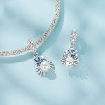 S925 Sterling Silver Cute Crab Jewelry Pendant Animal Beads – Bild 4