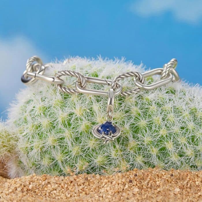 S925 Sterling Silver Global Travel Pendant Openable Buckle Head Beads – Bild 5