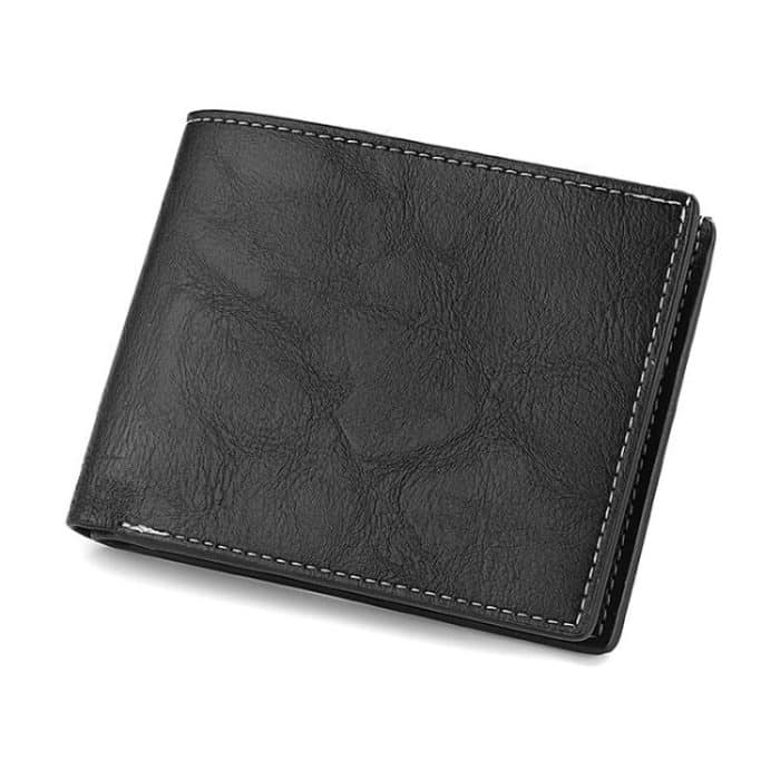Horizontal Purse Retro Men Short Wallet Student Leather Wallet Money Clip – Bild 1