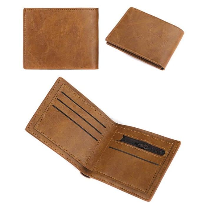 Horizontal Purse Retro Men Short Wallet Student Leather Wallet Money Clip – Bild 3