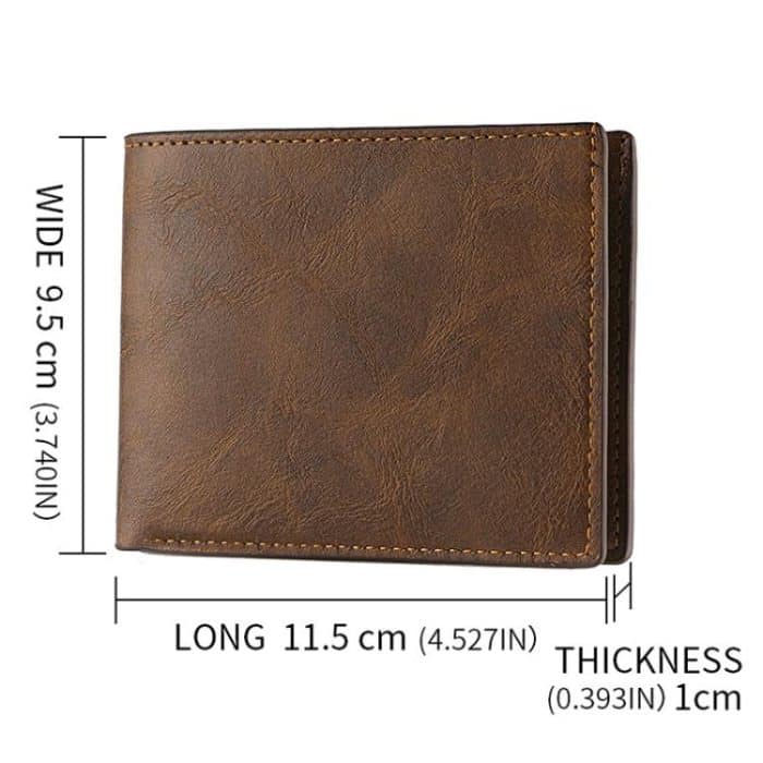 Horizontal Purse Retro Men Short Wallet Student Leather Wallet Money Clip – Bild 4