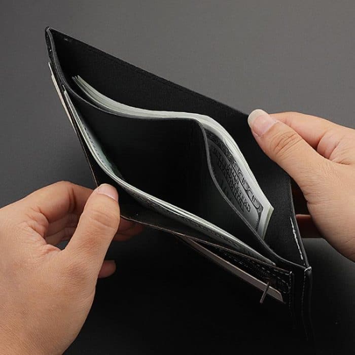 Horizontal Purse Retro Men Short Wallet Student Leather Wallet Money Clip – Bild 8