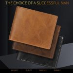 Horizontal Purse Retro Men Short Wallet Student Leather Wallet Money Clip – Bild 9