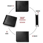 Men Leather Wallet Can Put Driver License Leather Short Money Clip Purse – Bild 4