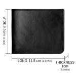 Men Leather Wallet Can Put Driver License Leather Short Money Clip Purse – Bild 5