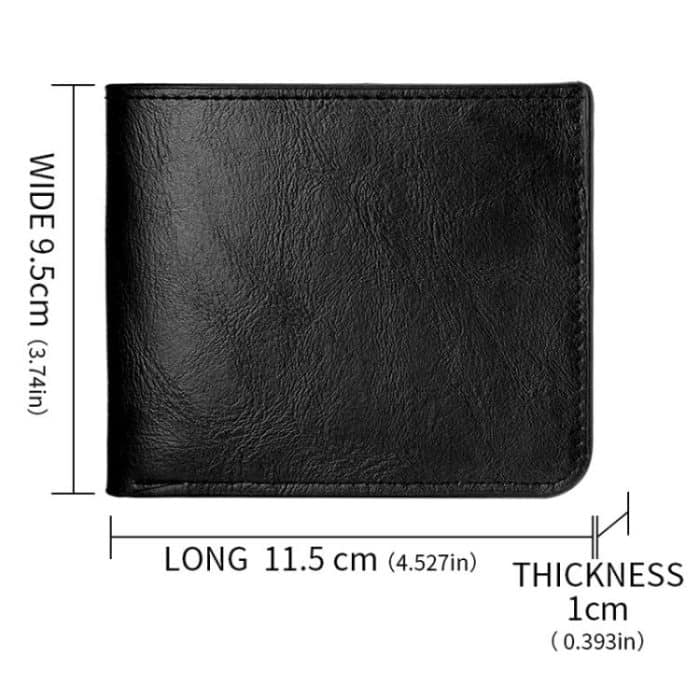 Men Leather Wallet Can Put Driver License Leather Short Money Clip Purse – Bild 5