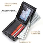 Men Leather Wallet Can Put Driver License Leather Short Money Clip Purse – Bild 7
