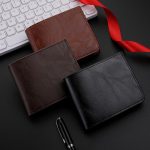 Men Leather Wallet Can Put Driver License Leather Short Money Clip Purse – Bild 10