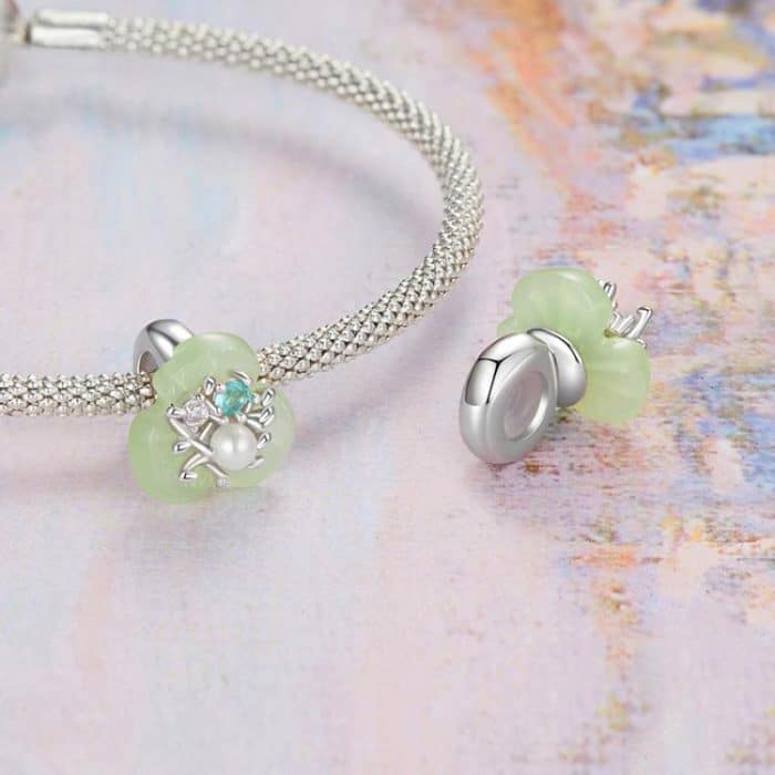 S925 Sterling Silver Flower Pearl Silicone Spacer Beads Jewelry Bead Accessories – Bild 4