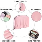 Women Wallet Pleated Sense PU Zipper Short Wallet Simple Solid Color Coin Purse – Bild 5