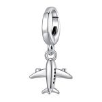 S925 Sterling Silver Travel Airplane Pendant Jewelry Beads