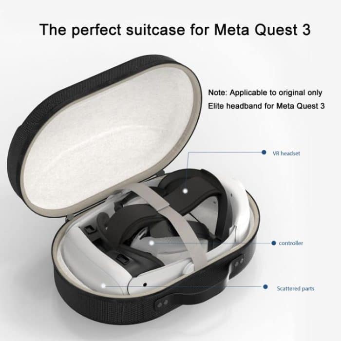 For Meta Quest 3 VR Glasses Storage Case EVA Anti-Pressure Hard Shell Storage Bag – Bild 4