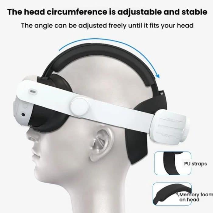 For Meta Quest 3 / 3S Adjustable Headband No Face Pressure VR Head Strap Accessories – Bild 8