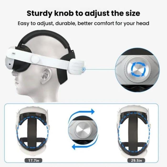 For Meta Quest 3 / 3S Adjustable Headband No Face Pressure VR Head Strap Accessories – Bild 9