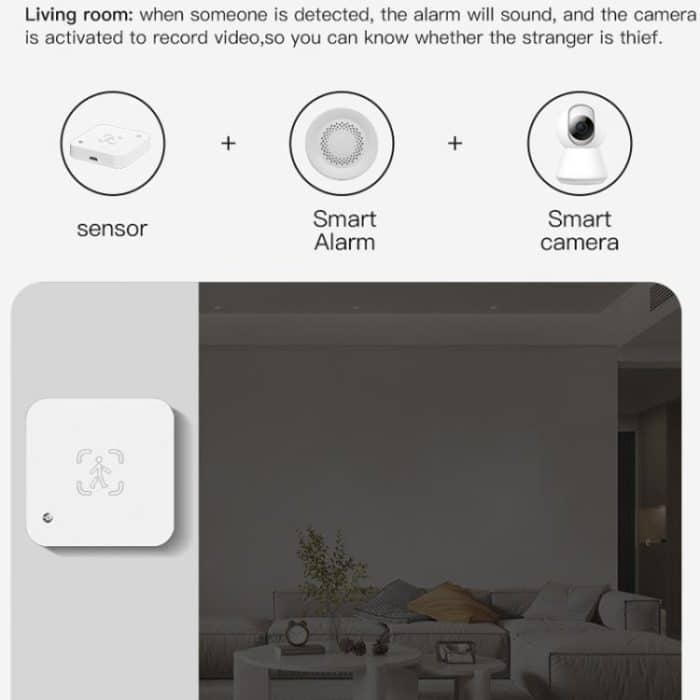 Human Presence Sensor Millimeter Wave Radar Detection Built-in Illuminance Sensor, Tuya WiFi Square, Tuya WiFi Round, Tuya Zigbee Square, Tuya Zigbee Round – Bild 12
