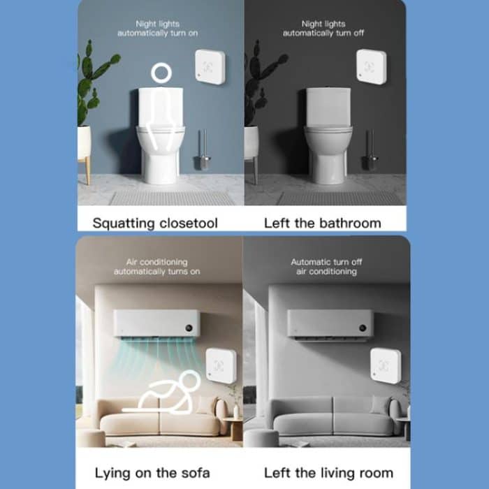 Human Presence Sensor Millimeter Wave Radar Detection Built-in Illuminance Sensor, Tuya WiFi Square, Tuya WiFi Round, Tuya Zigbee Square, Tuya Zigbee Round – Bild 10