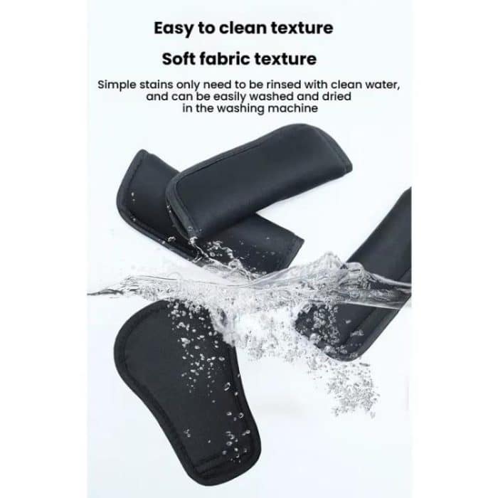 Baby Stroller Seat Belt Shoulder Guard, Black Regular, Black Nylon Patch, Black Crotch Protector, Black Regular 3pcs /Set, Black Nylon 3pcs /Set – Bild 5