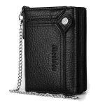 Dibaoleiou Men Anti-Theft Chain Wallet Retro Money Purse Driver License Card Bag Zipper Coin Purse