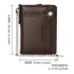 Dibaoleiou Men Anti-Theft Chain Wallet Retro Money Purse Driver License Card Bag Zipper Coin Purse – Bild 4