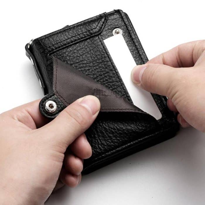 Dibaoleiou Men Anti-Theft Chain Wallet Retro Money Purse Driver License Card Bag Zipper Coin Purse – Bild 8