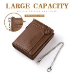 Dibaoleiou Men Anti-Theft Chain Wallet Retro Money Purse Driver License Card Bag Zipper Coin Purse – Bild 9