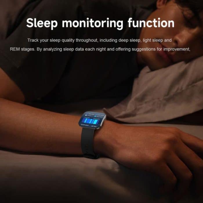 QS08 1.85 Inch Full-Screen Smart Watch with Real-Time Heart Rate/Blood Glucose/Blood Oxygen Monitor, SOS Alert, Sleep Tracking – Bild 12