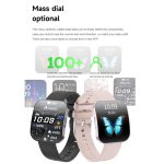 QS08 1.85 Inch Full-Screen Smart Watch with Real-Time Heart Rate/Blood Glucose/Blood Oxygen Monitor, SOS Alert, Sleep Tracking – Bild 13