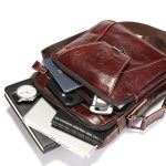 BULL CAPTAIN 041 Large Capacity Top Layer Cowhide Retro Shoulder Messenger Bag – Bild 7