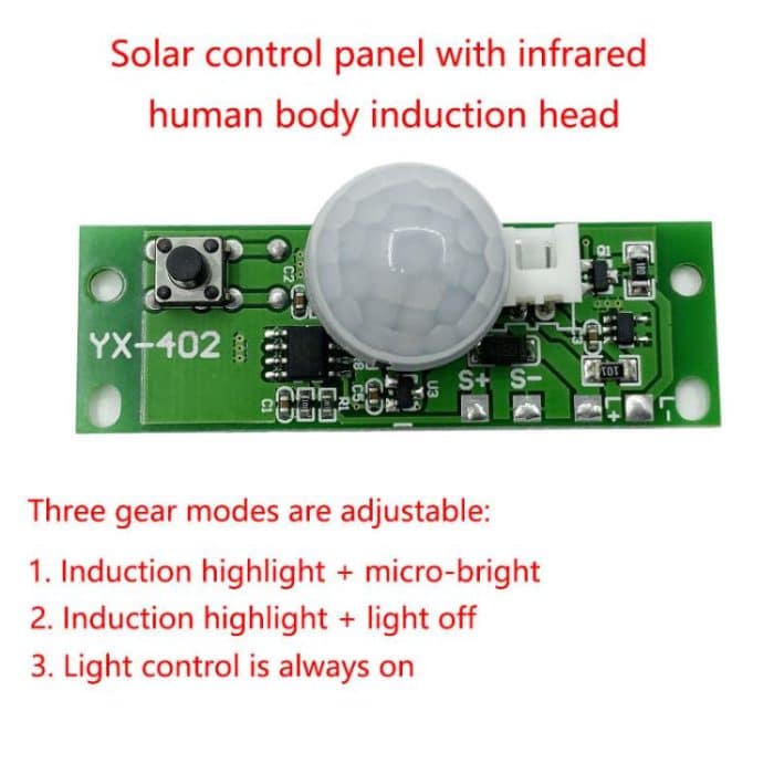 3,7 V Infrarot Menschlichen Sensor Solar Licht Platine Solar Wand Licht Control Board PIR Wand Licht Controller – Bild 6