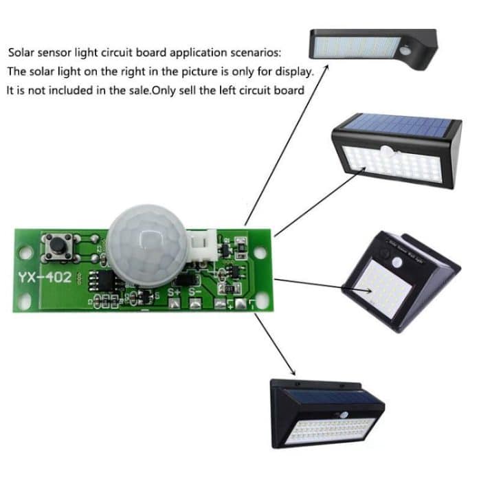 3,7 V Infrarot Menschlichen Sensor Solar Licht Platine Solar Wand Licht Control Board PIR Wand Licht Controller – Bild 7