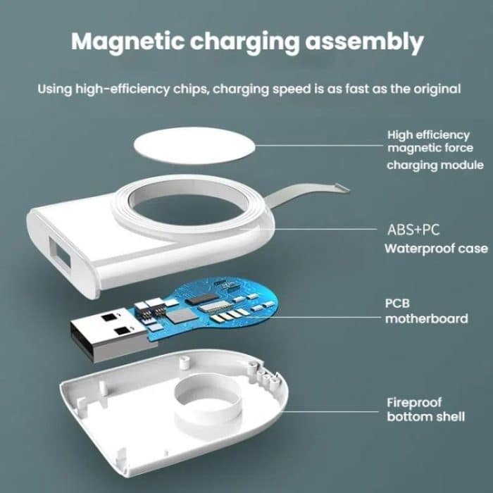 For Apple Watch 1/2/3/4/5/6/7/8/9/10/SE Portable USB Magnetic Wireless Charger – Bild 8