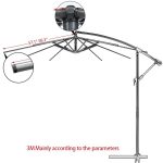 8-Rib Replacement Canopy For Outdoor Patio Umbrella Double Top Waterproof Sunshade Fabric, 2.7 Meters, 3 Meters – Bild 6