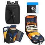 Wiersaam Men Anti-Theft Business Travel Backpack Water-Resistant Laptop Backpack With USB Charging Port, WY1330 Black, WY1330 Gray – Bild 2