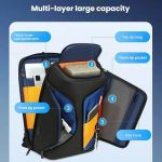 Wiersaam Men Anti-Theft Business Travel Backpack Water-Resistant Laptop Backpack With USB Charging Port, WY1330 Black, WY1330 Gray – Bild 4