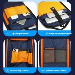 Wiersaam Men Anti-Theft Business Travel Backpack Water-Resistant Laptop Backpack With USB Charging Port, WY1330 Black, WY1330 Gray – Bild 5