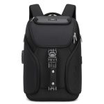 Wiersaam WY68173 Men Waterproof Anti-Theft Business Backpack With Lock & USB Ports, WY68173 Black