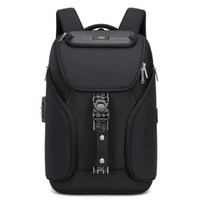 Wiersaam WY68173 Men Waterproof Anti-Theft Business Backpack With Lock & USB Ports, WY68173 Black – Bild 1