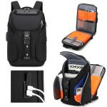 Wiersaam WY68173 Men Waterproof Anti-Theft Business Backpack With Lock & USB Ports, WY68173 Black – Bild 2