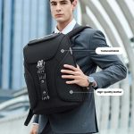 Wiersaam WY68173 Men Waterproof Anti-Theft Business Backpack With Lock & USB Ports, WY68173 Black – Bild 7