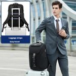 Wiersaam WY68173 Men Waterproof Anti-Theft Business Backpack With Lock & USB Ports, WY68173 Black – Bild 8