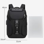 Wiersaam WY68173 Men Waterproof Anti-Theft Business Backpack With Lock & USB Ports, WY68173 Black – Bild 10