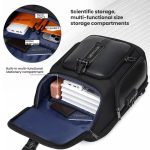 Wiersaam WY1200 Men Waterproof Anti-Theft Business Backpack Multiple Organizer Compartments, WY1200 Black – Bild 4