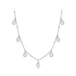 S925 sterling Silver Platinum-Plated Elegant Shell Pearl Necklace