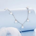 S925 sterling Silver Platinum-Plated Elegant Shell Pearl Necklace – Bild 2