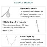 S925 sterling Silver Platinum-Plated Elegant Shell Pearl Necklace – Bild 5