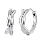 S925 Sterling Silver Oxidized Twist Knot Earrings Twisted Rope Earrings
